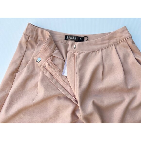 Nasty Gal Rehab Blush Crepe Culottes Women’s S High Rise Pleated Wide Leg Pants - Picture 5 of 13